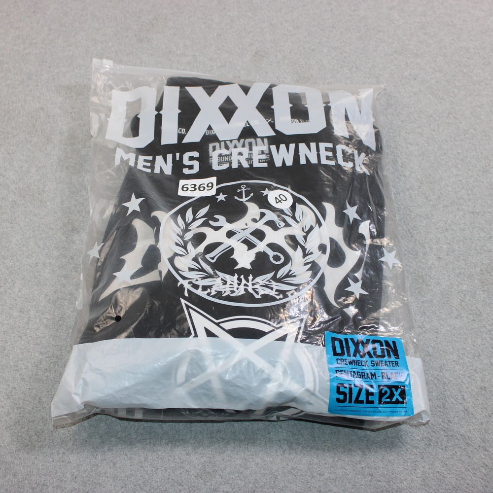 Dixxon Sweatshirt Mens 2XL Black Pentagram Fleece Crewneck Pullover Gothic Metal
